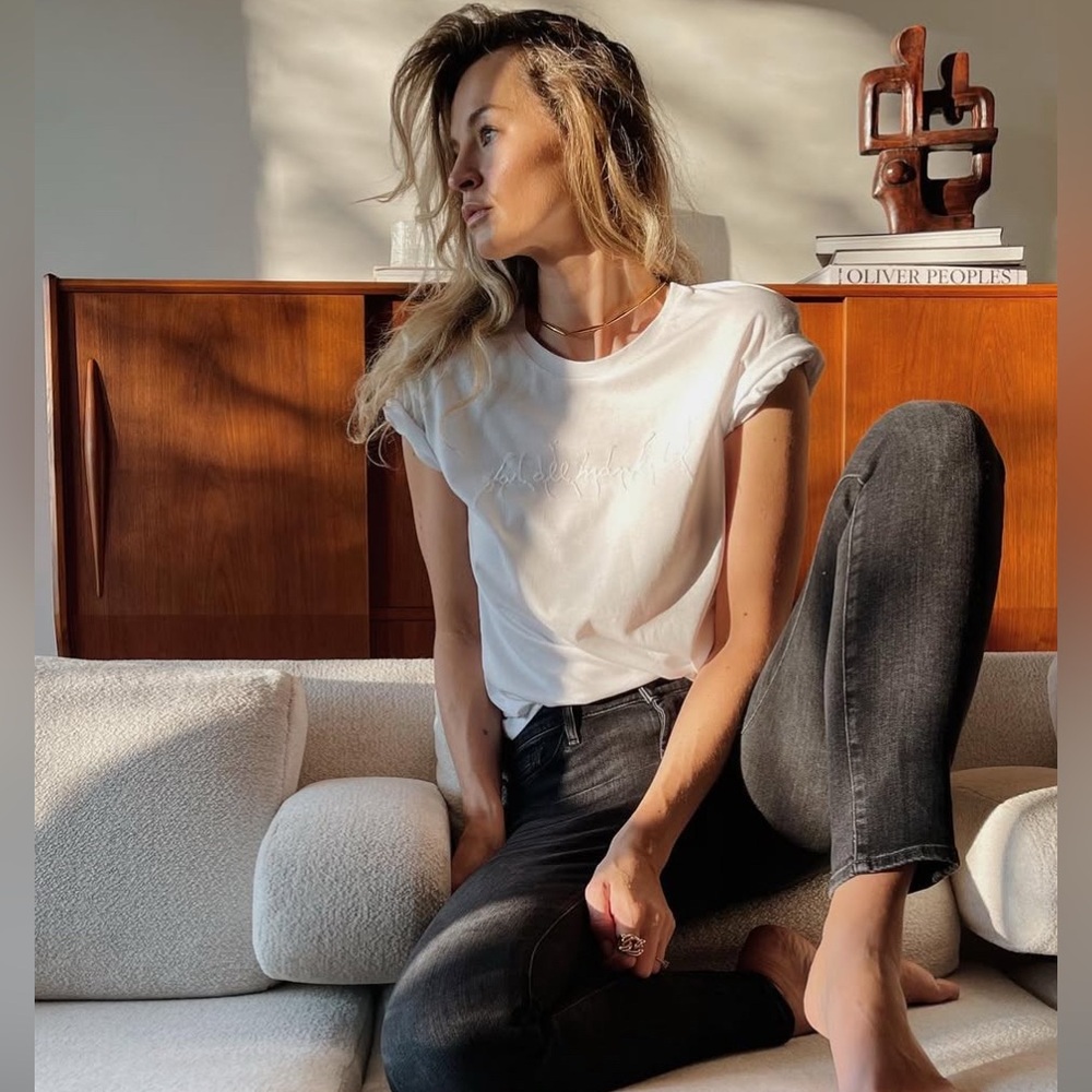 MosMosh GREY  Denim mid rise with stretch